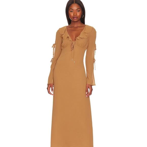 Tularosa Jamie Maxi Dress in Brown Sugar NWOT Size Small - Picture 1 of 3